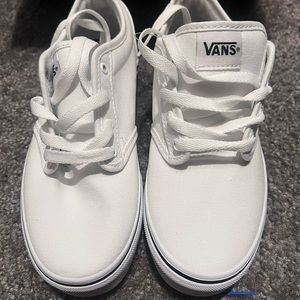 Atwood sidewalk streak white vans size 4 boys
